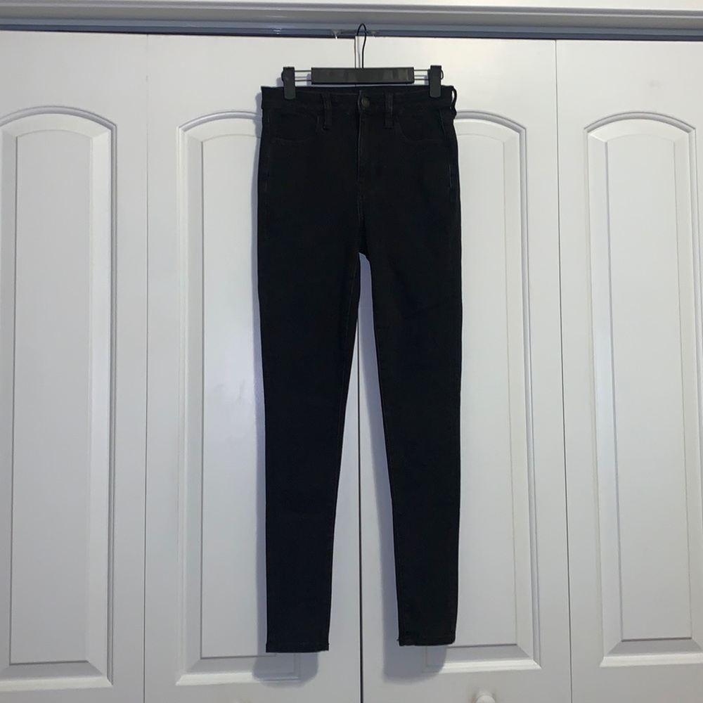 American Eagle 360 NE(X)T Level Stretch Black, Super Hi-Rise Jegging, 4 Regular